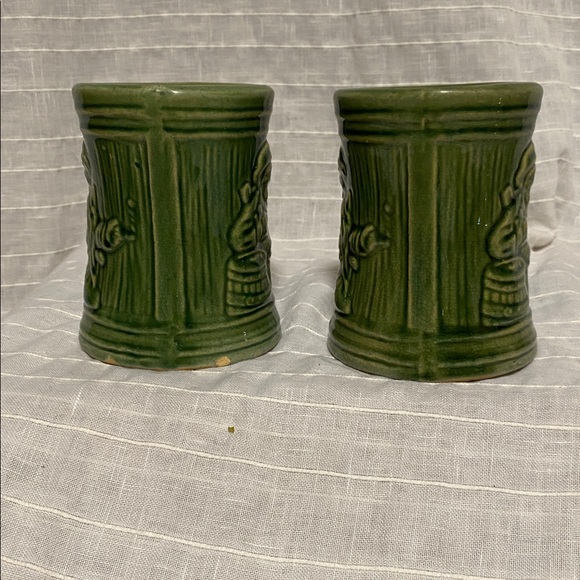 McCoy pottery Mugs with Embossed Design 1920’s - Picture 2 of 8